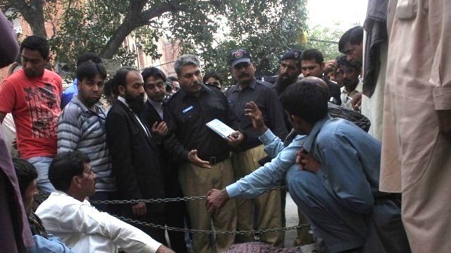 Police outside Lahore High Court
