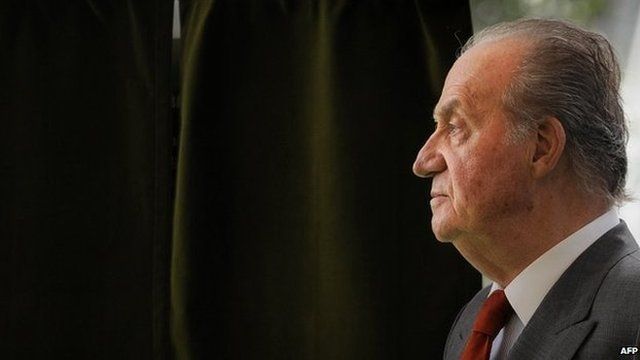King Juan Carlos photographed in February, 2014