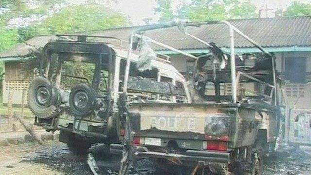 Police trucks