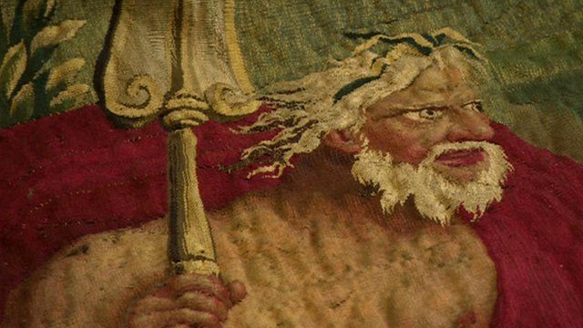 A section of the tapestry showing a scene from Ovid's Metamorphoses