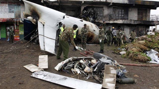 Wreckage from the plane