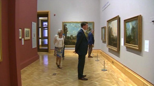 Gallery at the National Museum in Cardiff