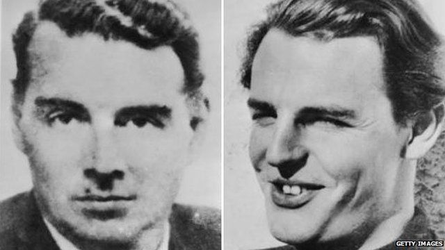 Cambridge Five spy ring members Guy Burgess and Donald Duart Maclean