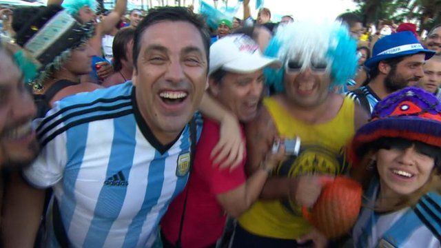 Argentina fans in Buenos Aires
