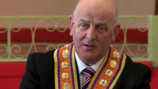 Orange Grandmaster Edward Stevenson said those that want violence should stay away from protests