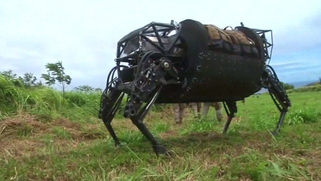 The Legged Squad Support System (LS3), or robotic mule, in Hawaii