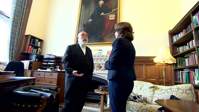 Sir Robert Rogers with Jo Coburn