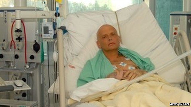 Alexander Litvinenko in hospital shortly before his death