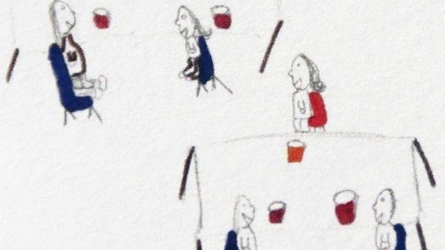 A child's drawing of their parents in prison