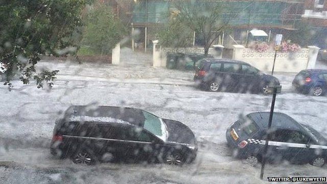 Hailstorm in Brighton