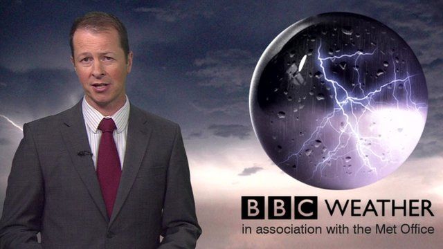 Darren Bett and weather graphic