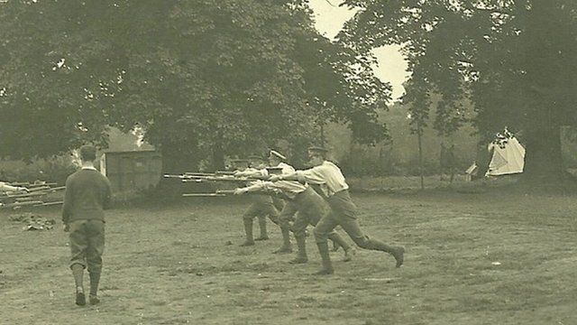 Artists' Rifles Regiment train in Gidea Park
