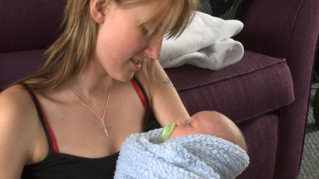 Samantha Goddard with baby boy