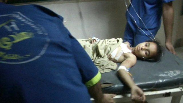 Child in Gaza hospital