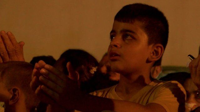 A boy praying