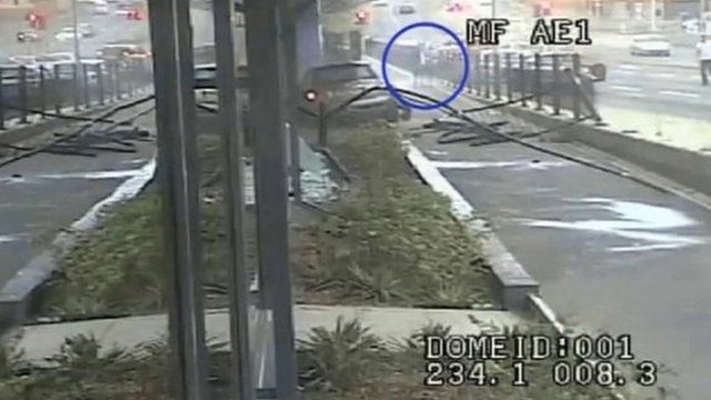 CCTV of the accident