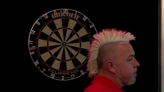 Darts player Peter 'Snakebite' Wright