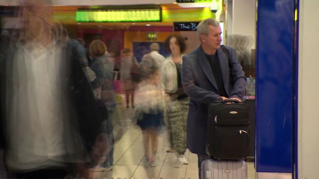 Passengers at Luton Airport