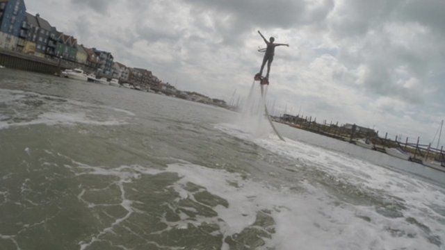Ayshah fly-boarding