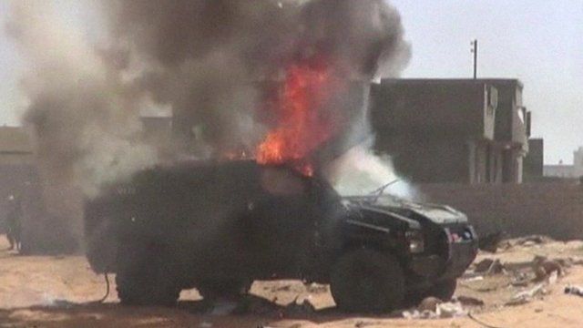 Burning car