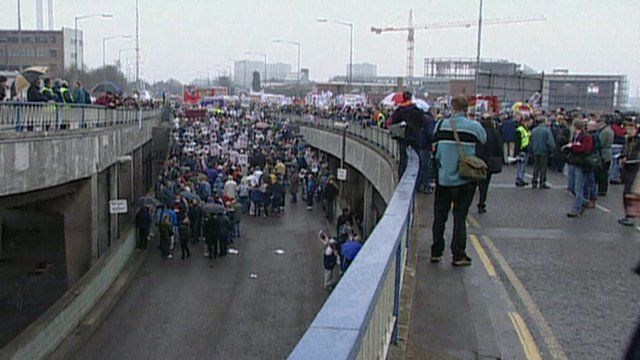 Birmingham city centre in 2000