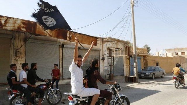 Islamic state supporters in Raqqa Syria 24 August 2014