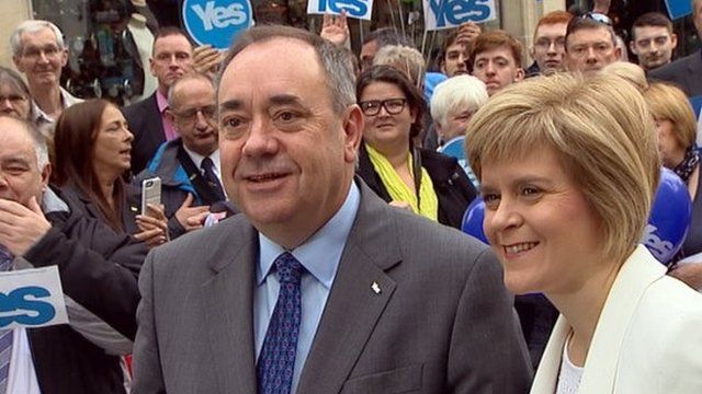 Alex Salmond with Nicola Sturgeon