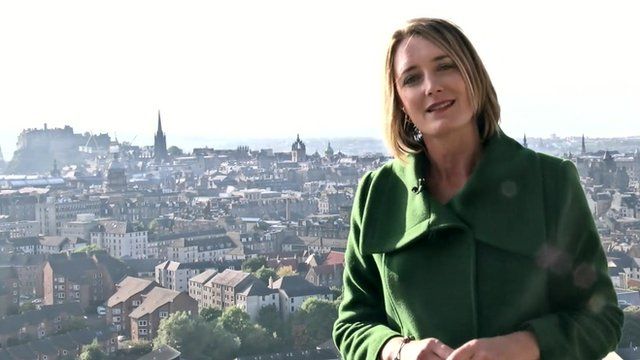 BBC reporter Lucy Hockings in Edinburgh