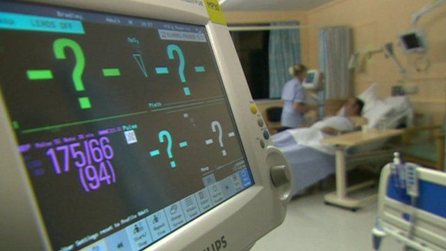 Hospital equipment on a ward