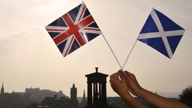 Union and Scottish flags