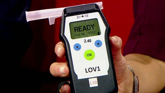 Close up of breathalyser