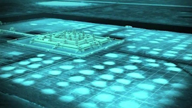 Image of Angkor Wat using lidar