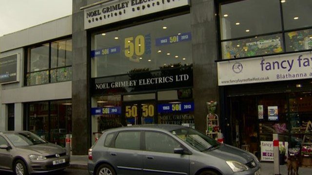 Staff were threatened at Noel Grimley Electrics Ltd on the Andersonstown Road with what is believed to have been a sawn-off shotgun