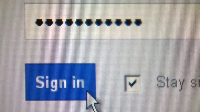 Sign in screen