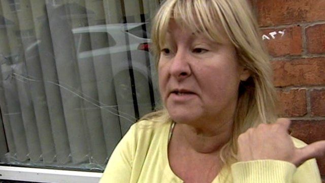 A window was broken at Valerie Moore's home in Kennedy Street in the Fountain area