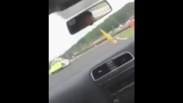 Car driven on racetrack