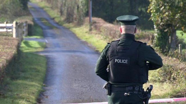 Policeman at cordon