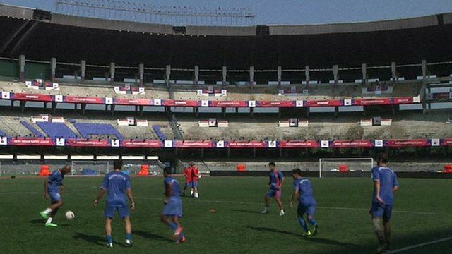 Mumbai City warm-up session