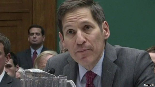 US CDC director Dr Thomas Frieden at hearing on health officials' response to Ebola outbreak