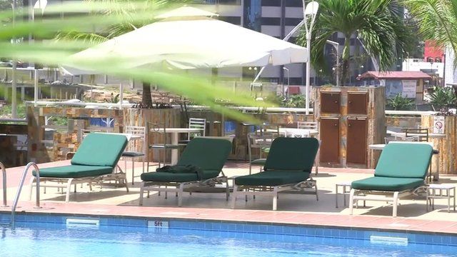 The busiest hotel in Accra lies empty