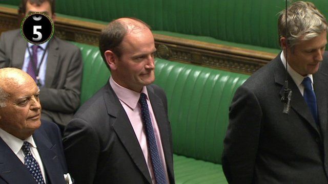 Douglas Carswell arrives in the Commons