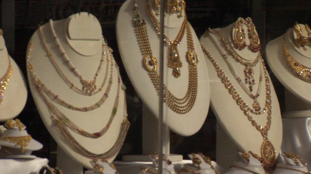 Gold necklaces