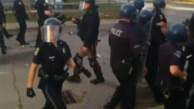 Riot police in New Hampshire