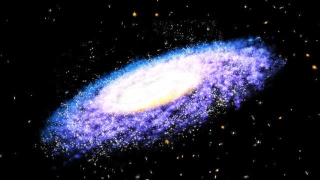 Computer-generated image of the Milky Way galaxy