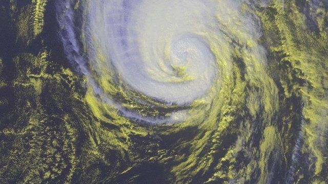 Hurricane Gonzalo satellite image