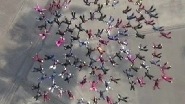 The record-breaking formation