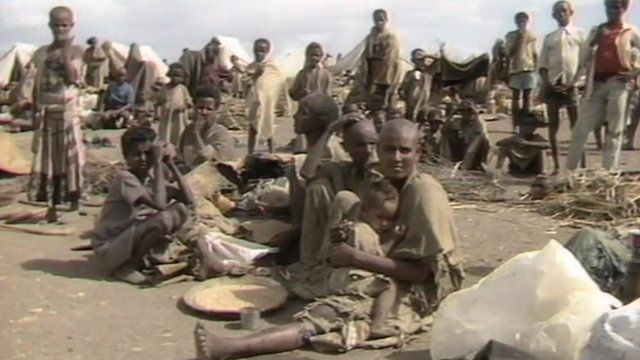 People during famine in Ethiopia