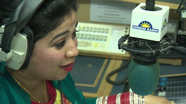 Sunrise Radio presenter on air