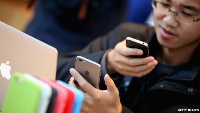 Man with iPhone