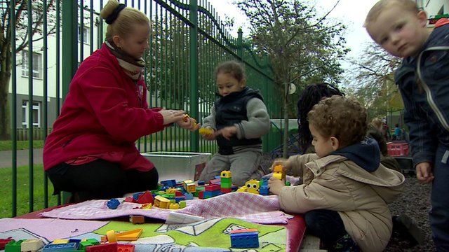 Children play at the Charlton Family Centre